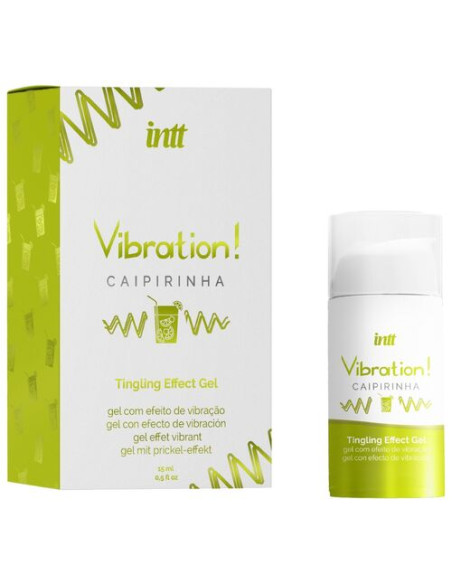 Gel vibrador líquido INTT sabor caipirinha – Estimulante íntimo 15 ml
