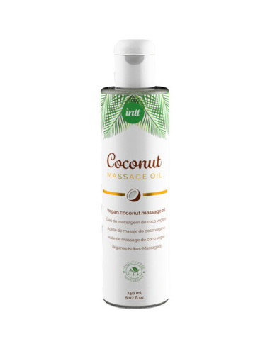 Aceite de masaje vegano INTT sabor coco dulce - hidratante y relajante