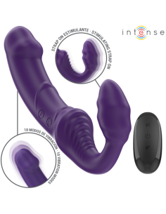 INTENSE - JILL VIBRADOR DOBLE 20 CM VIOLETA CONTROL REMOTO 2